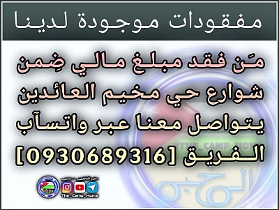 مفقودات في المخيم